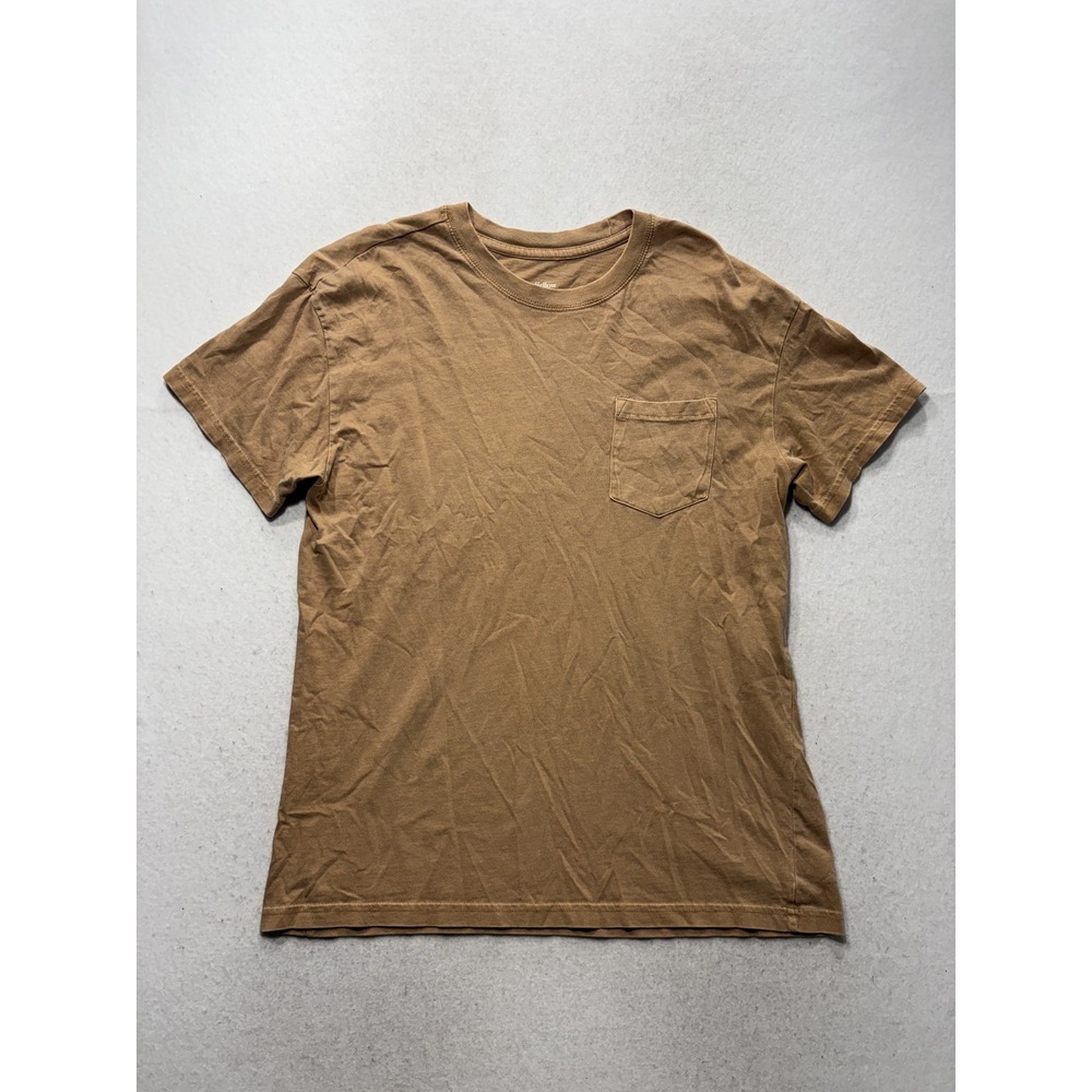 Goodfellow & Co Shirt Mens Medium Brown Pocket T-Shirt Short Sleeve Tagless